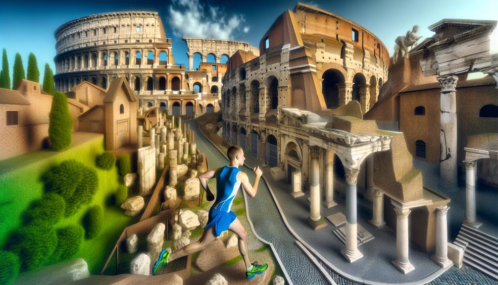 historical rome running paths