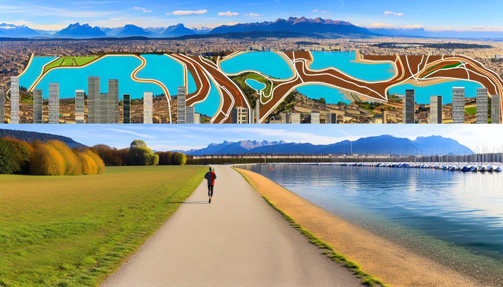 scenic running routes in geneva