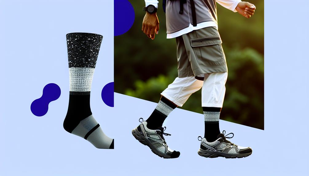 stay visible with reflective socks